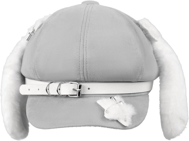 BXT Lovely Women Beret Hat Cap with Long Puppy Ears Artists Painter's Hat for Students Teenage Girls - Image 2